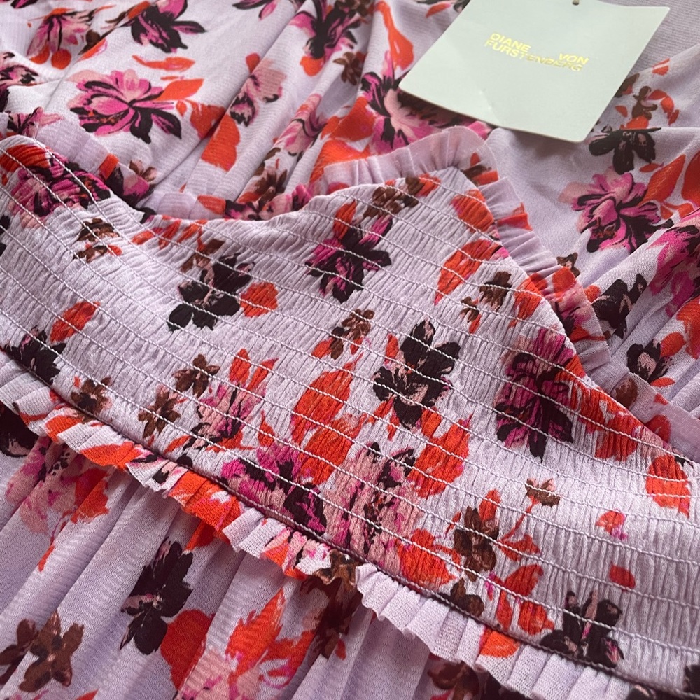 NWT Diane Von Furstenberg Napa Floral Midi Dress - Picture 9 of 10